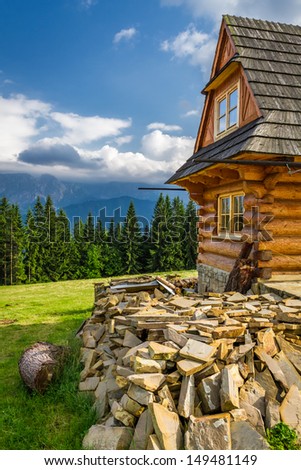 Rustic cottage in the mountains