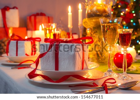 Christmas Eve Dinner By Candlelight