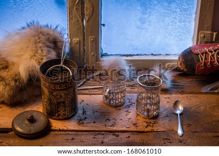 Tea on a cold day in winter