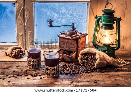 Enjoy your hot coffee in cold day