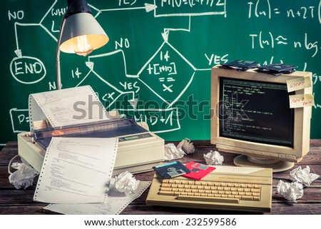 Programming work in computer lab