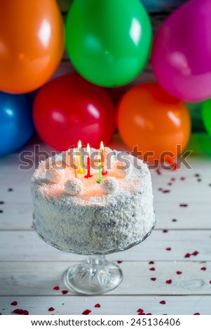 Coconut cake for birthday
