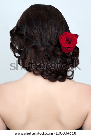 Beautiful Wedding Hairstyles on Beautiful Wedding Hairstyle Stock Photo 100834618   Shutterstock