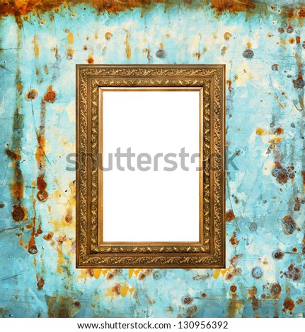 decorated antique frame with geometric background