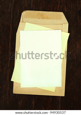 blank envelopes with papers as background