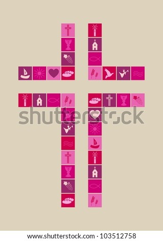 Christian religion symbols girl Christian religion symbols girl