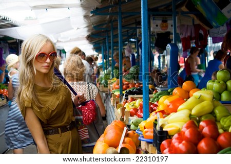a young girl on the southern market