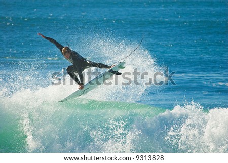 Surfer in Windansea, La Jolla, California