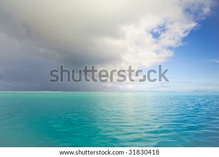 Lagoon, Huahine island, French Polynesia South Pacific