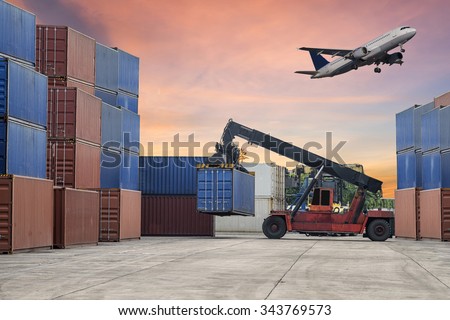 Container Cargo freight ship and Air plan for Logistic Import Export