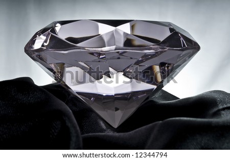 Brilliant Diamond on Black Satin