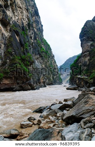 Tiger Leaping Gorge in Lijiang, Yunnan Province, China.