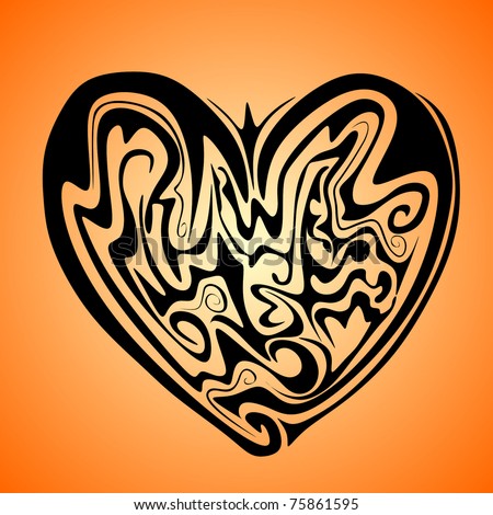 stock vector tribal heart vector Save to a lightbox Please Login