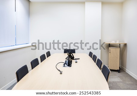 Empty small bright meeting room. Modern design
