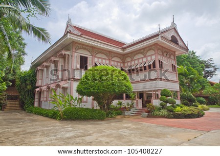 Pavilion of wealthy family on colonial era in Thailand