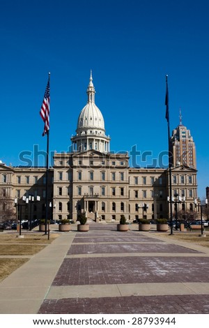 Michigan State Capitol Building. Lansing, MI, USA.