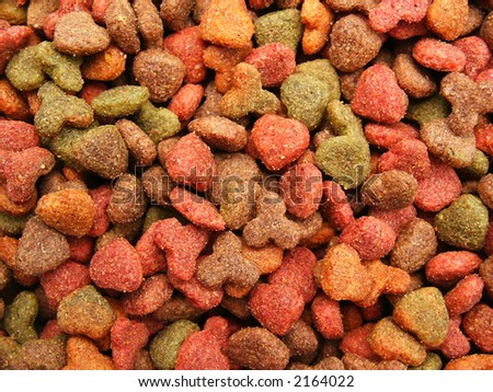 Cats (dogs) food detail close-up. Macro