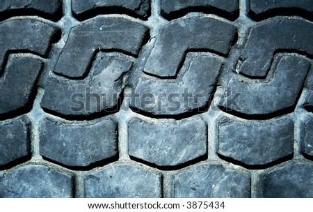 Old truck tire texture background. Macro