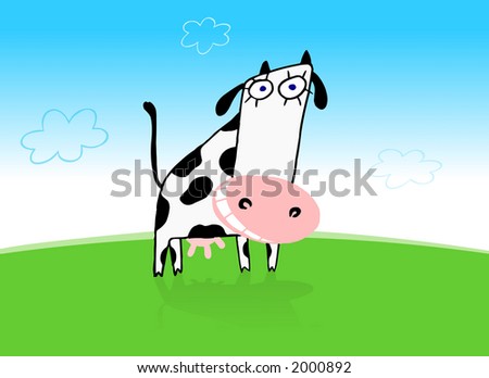 funny cows. stock photo : Funny cow