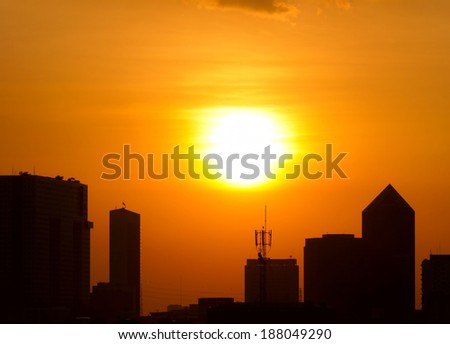 Urban sunset