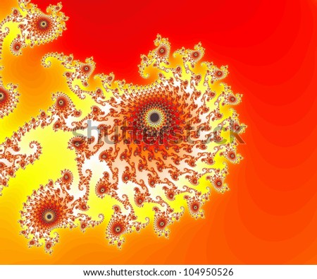 A rich and colorful spiral swirls fractal collage. Digital art creation.