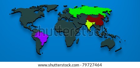 Bric Countries Map