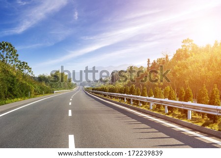 Newly built highway