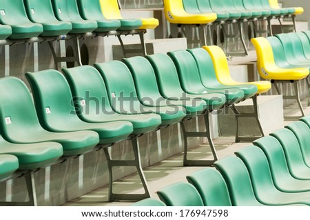 chairs at the football Stadium