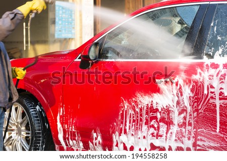 Wash a car