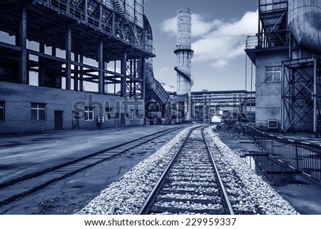 Iron and steel industry landscape, Shanghai, China.