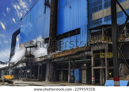 Iron and steel industry landscape, Shanghai, China.
