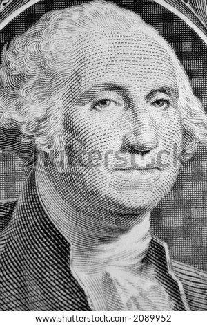 george washington dollar bill art. of George Washington on