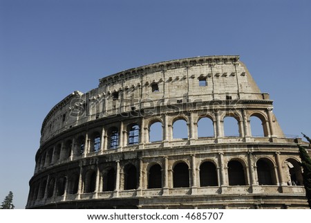 the roman colosseum, symbol of the roman ancient empire