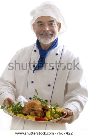 Happy attractive cook
