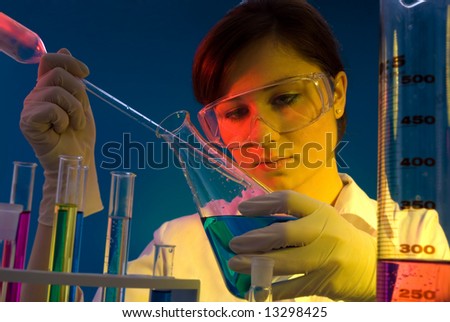 science technician at work in the laboratory