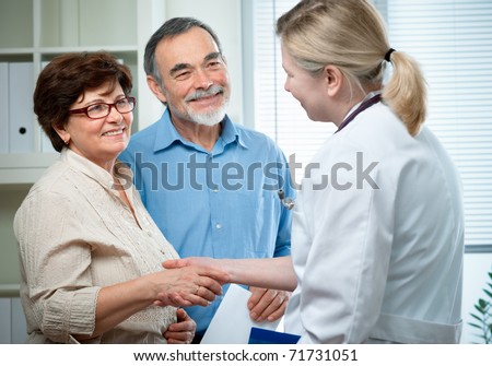 senior couple visiting a doctor senior couple visiting a doctor