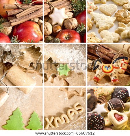 Christmas Cookies on Christmas Cookies  Spices And Baking Utensils Stock Photo 85609612