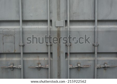 Cargo Container Closed Doors Front view