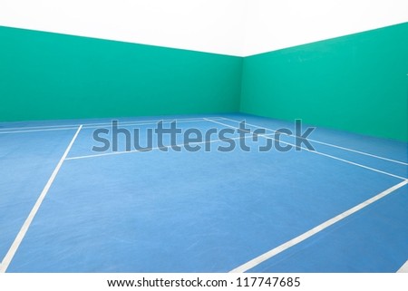 Indoor badminton court