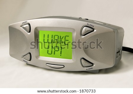 Digital alarm clock with \