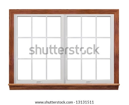 Residential window frame isolated on white also have single frame window with 9 squares. Residential window frame isolated on white also have single frame window with 9 squares.