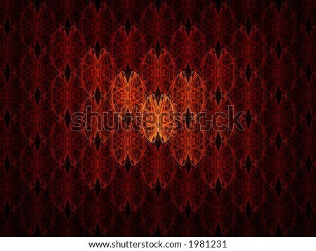deep red flame fractal background