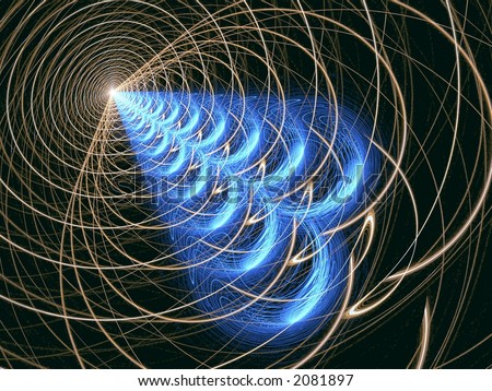 fine-lined flame fractal composition
