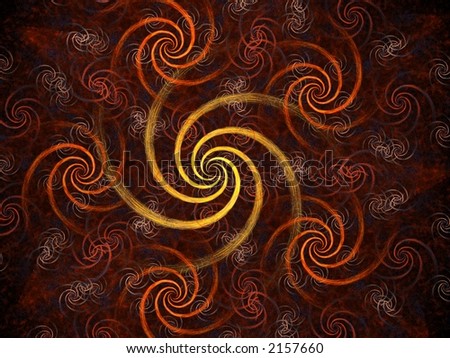 spirals flame fractal