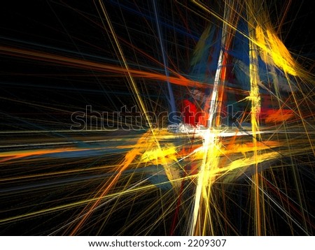 abstract flame fractal composition
