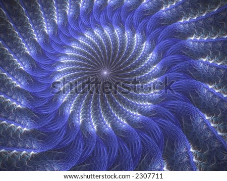 finely detailed flame fractal spiral
