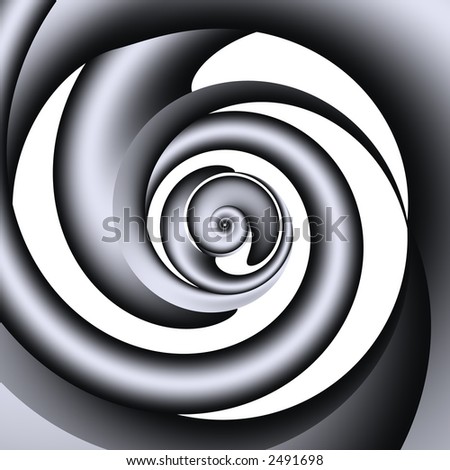 distorted gray-scale spiral