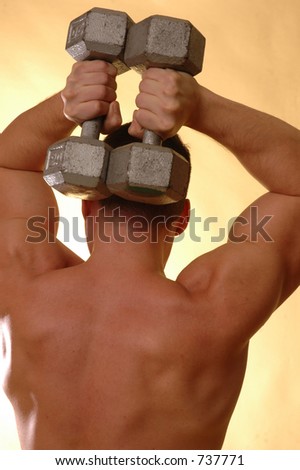 male back with weights