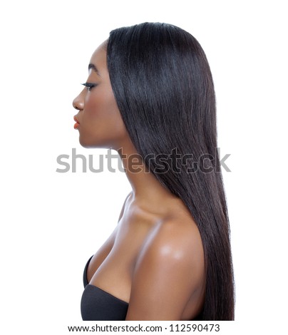 Young African beauty with long shiny hair Young African beauty with long shiny hair