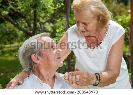 Elderly couple enjoying life together during retirement